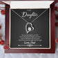 Father to Daughter Silver or Gold Cubic Zirconia Forever Love Necklace