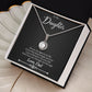 Father to Daughter White Gold Cubic Zirconia Eternal Hope Necklace