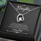 Father to Daughter Silver or Gold Cubic Zirconia Forever Love Necklace