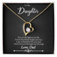 Father to Daughter Silver or Gold Cubic Zirconia Forever Love Necklace