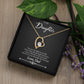 Father to Daughter Silver or Gold Cubic Zirconia Forever Love Necklace